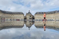 Europa Roadtrip 2019 - Wasserspiegel Bordeaux Place de la Bourse