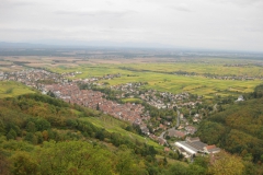 Blick von oben auf Ribeauvillé, Elsass