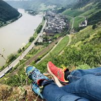 Panoramablick auf Hatzenport, Moselsteig, Deutschland