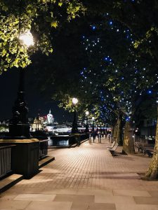 The Themse riverside in London