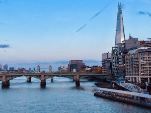 A view of The Shard and the Tower Bridge